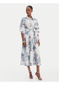 Marella Sukienka koszulowa Formica 2613221161 Błękitny Regular Fit. Kolor: niebieski. Materiał: bawełna. Typ sukienki: koszulowe #4