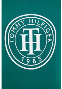 TOMMY HILFIGER - Tommy Hilfiger t-shirt bawełniany kolor zielony. Kolor: zielony. Materiał: bawełna. Długość rękawa: krótki rękaw. Długość: krótkie. Wzór: nadruk #5