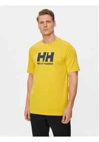 Helly Hansen T-Shirt Hh Logo T-Shirt 33979 Żółty Regular Fit. Kolor: żółty. Materiał: bawełna