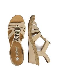 Rieker Sandały CEO-V2451-62 Beżowy. Kolor: beżowy. Materiał: skóra #4