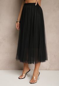 Renee - Czarna Rozkloszowana Spódnica Tiulowa Fenadelia. Okazja: na co dzień. Kolor: czarny. Materiał: tiul. Sezon: wiosna. Styl: sportowy, elegancki, casual #5