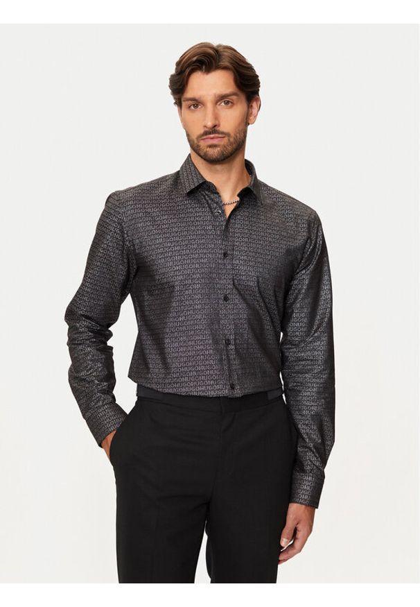 Hugo Koszula Elisha02 50524846 Czarny Extra Slim Fit. Kolor: czarny. Materiał: bawełna