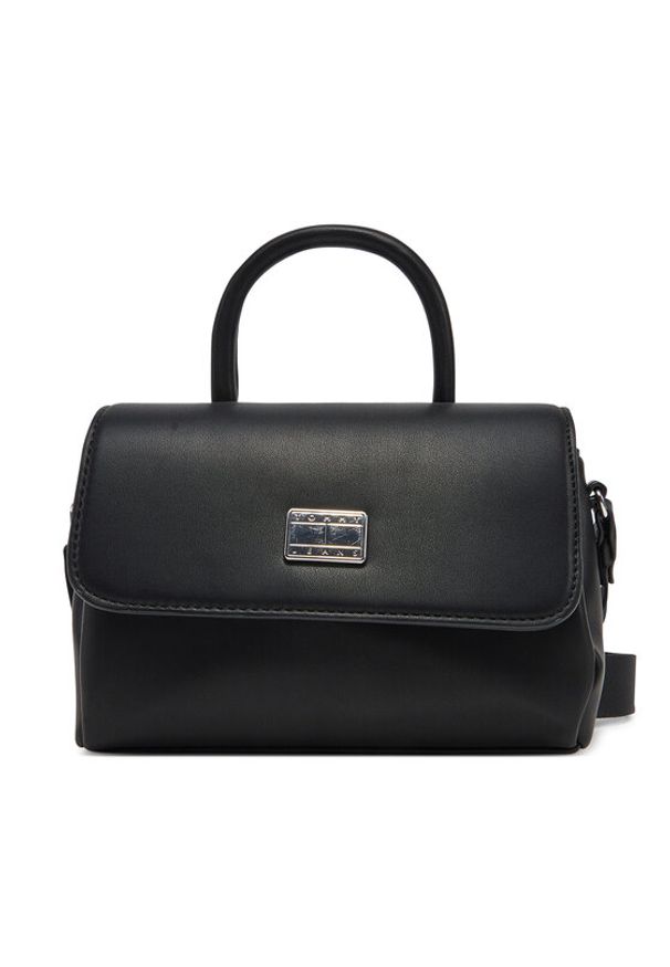 Tommy Jeans Torebka Tjw American Cool Flap Crossover AW0AW17296 Czarny. Kolor: czarny. Materiał: skórzane