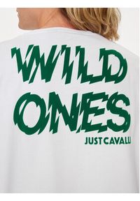 Just Cavalli T-Shirt 76OAHG03 Biały Regular Fit. Kolor: biały. Materiał: bawełna #3