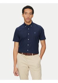 Polo Ralph Lauren Koszula 710945315002 Granatowy Custom Fit. Typ kołnierza: polo. Kolor: niebieski. Materiał: bawełna #1