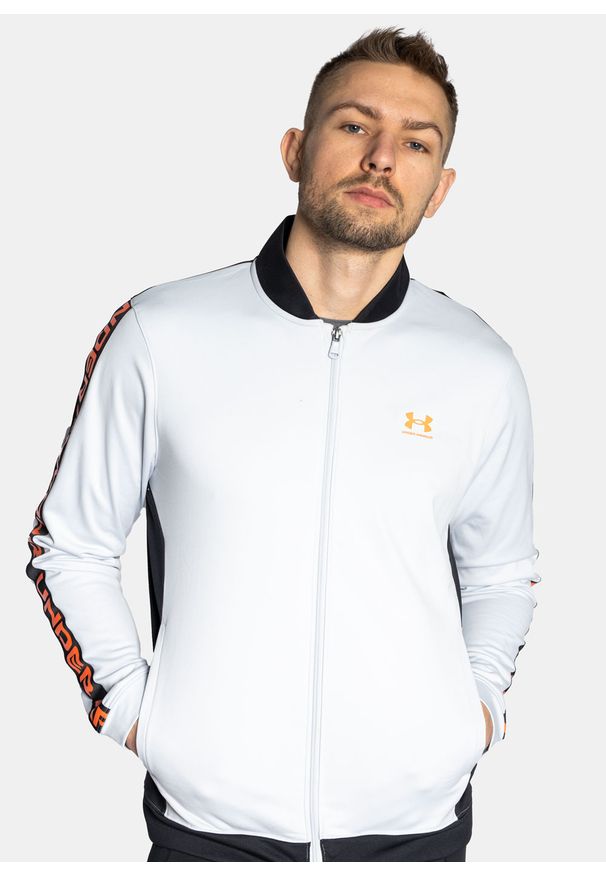 Bluza treningowa męska biała Under Armour UA Tricot Fashion. Okazja: do pracy, na co dzień. Kolor: biały. Styl: casual
