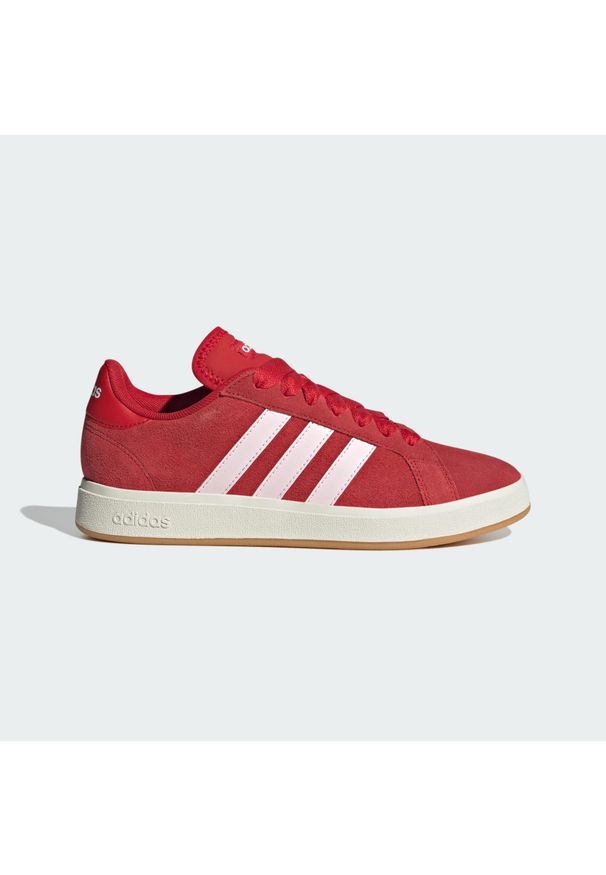 Adidas - Buty Grand Court Base 00s. Kolor: czerwony, biały, wielokolorowy, różowy. Sport: turystyka piesza