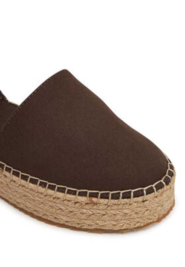 Calvin Klein Jeans Espadryle Flatform Espadrille Sling Mg YW0YW01735 Brązowy. Kolor: brązowy. Materiał: materiał