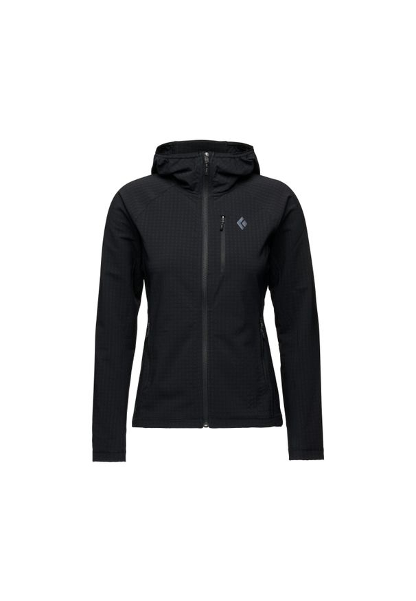 Bluza damska z kapturem Black Diamond Coefficient Storm FZ. Typ kołnierza: kaptur. Kolor: czarny. Sport: wspinaczka