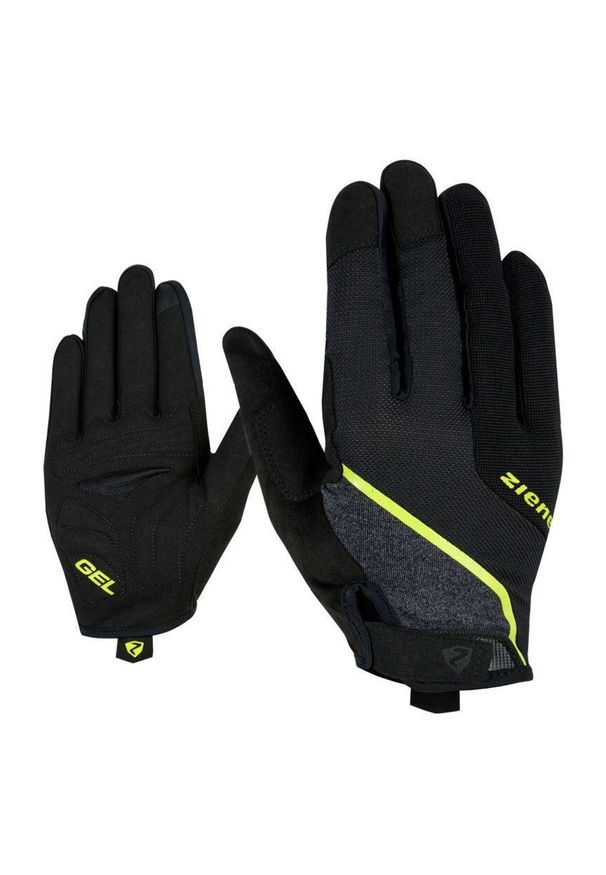 Rękawiczki rowerowe Ziener Clyo Touch Long black/lemon. Kolor: czarny, żółty, wielokolorowy. Sport: kolarstwo