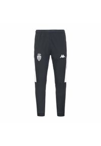 Kappa - Spodnie dresowe dziecięce AS Monaco Arufinzip 8 2024/25. Kolor: szary, biały, wielokolorowy. Materiał: dresówka. Sport: piłka nożna #1