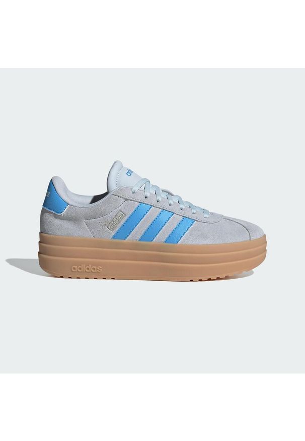 Adidas - Buty VL Court Bold. Kolor: szary, niebieski, wielokolorowy. Obcas: na platformie. Sport: turystyka piesza