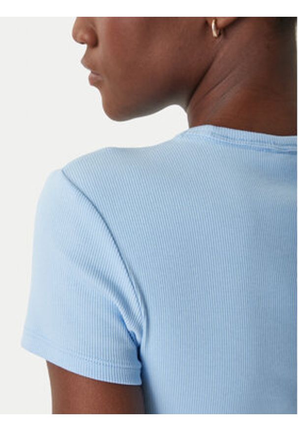 Tommy Jeans T-Shirt Essential DW0DW17383 Błękitny Slim Fit. Kolor: niebieski. Materiał: bawełna