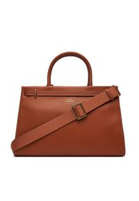 TOMMY HILFIGER - Tommy Hilfiger Torebka American Icon Tote Leather AW0AW17185 Brązowy. Kolor: brązowy. Materiał: skórzane #6