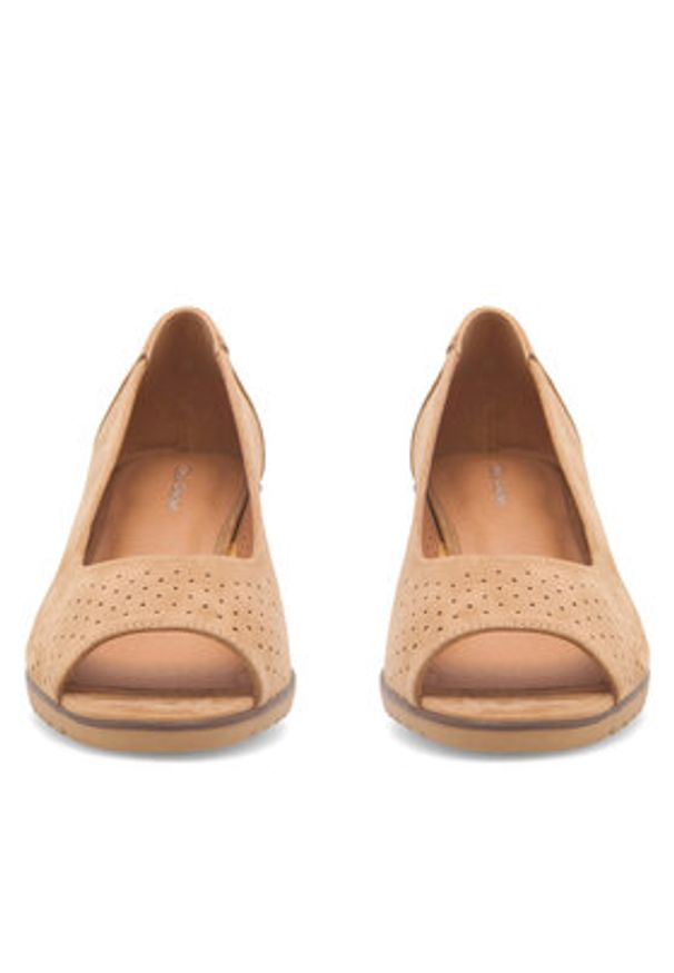 Clara Barson Półbuty WYL3397-4 Beżowy. Kolor: beżowy. Materiał: materiał