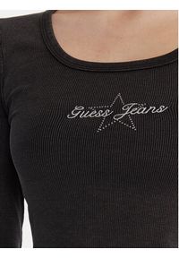 Guess Jeans Bluzka W6RP24 KA0H1 Szary Slim Fit. Kolor: szary. Materiał: bawełna #5