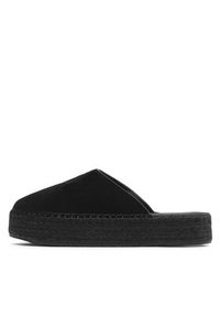 Calvin Klein Jeans Espadryle Flatform Rope Mule Su Con YW0YW00986 Czarny. Kolor: czarny. Materiał: zamsz, skóra