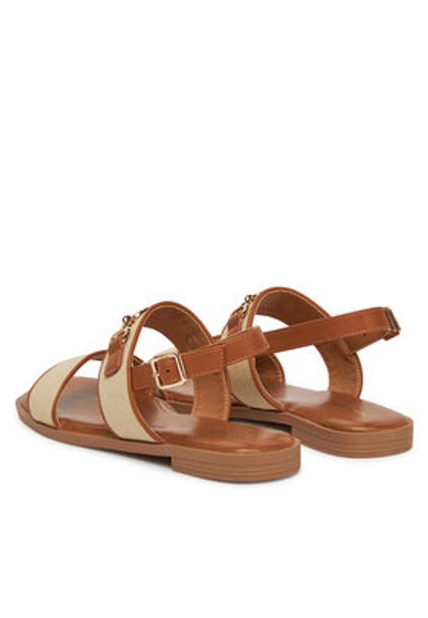 Nine West Sandały 678322-CCC Beżowy. Kolor: beżowy. Materiał: materiał
