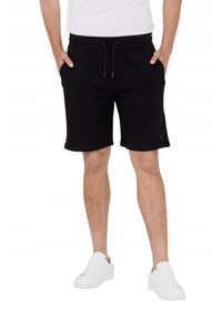 Guess - GUESS Czarne dresowe szorty męskie, Rozmiar S. Kolor: czarny. Materiał: dresówka, bawełna #5