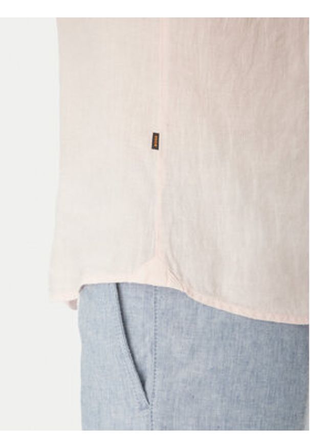 BOSS Koszula 50537382 Różowy Regular Fit. Kolor: różowy. Materiał: len