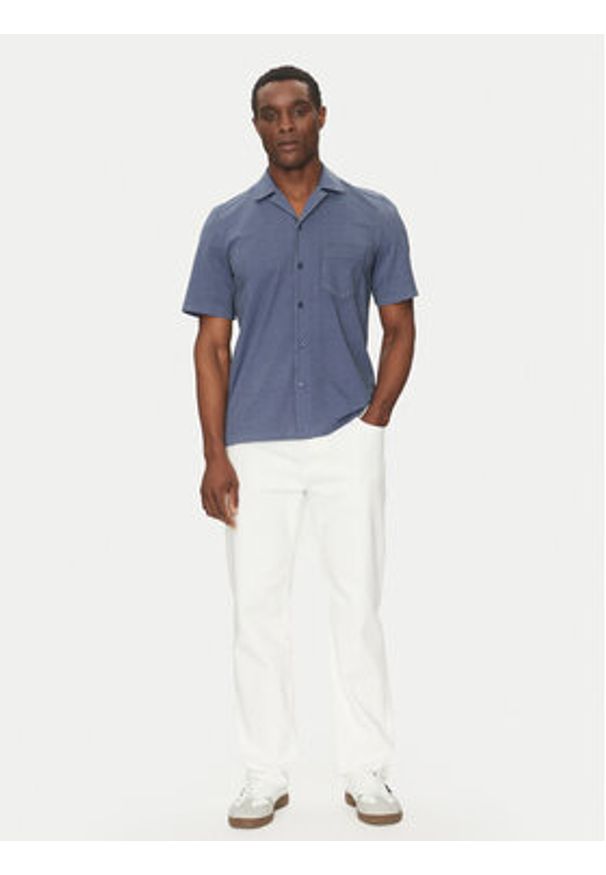 BOSS Koszula 50537949 Niebieski Regular Fit. Kolor: niebieski. Materiał: syntetyk, bawełna