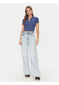 Guess Bluzka V5GP25 KCRS2 Niebieski Slim Fit. Kolor: niebieski. Materiał: wiskoza #4
