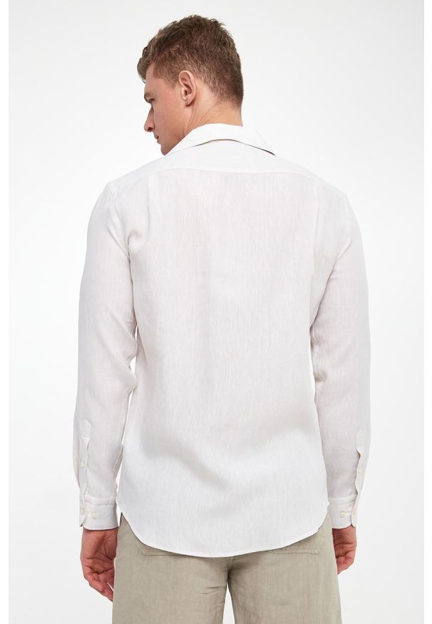 PAUL & SHARK - Koszula męska lniana PAUL&SHARK. Materiał: len