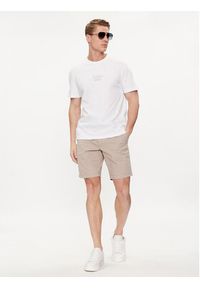 Calvin Klein Szorty materiałowe Modern Twill K10K111788 Beżowy Slim Fit. Kolor: beżowy. Materiał: bawełna