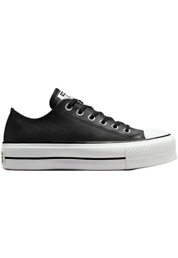 Trampki Converse Ctas Lift Clean Ox, Kobiety. Okazja: na co dzień. Kolor: czarny. Materiał: skóra, materiał