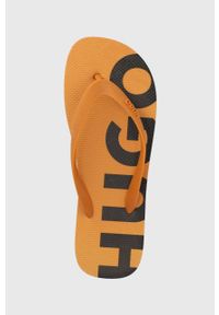 Hugo - HUGO japonki Onfire 50471483.810 męskie kolor pomarańczowy. Kolor: pomarańczowy. Materiał: materiał. Wzór: gładki. Obcas: na obcasie. Wysokość obcasa: niski #3