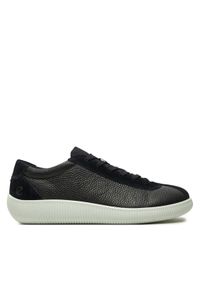 ecco - ECCO Sneakersy Soft Zero M 53775451052 Czarny. Kolor: czarny. Materiał: skóra