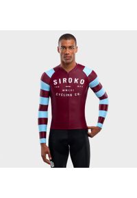 SIROKO - Mężczyzna Kolarstwo Męska koszulka rowerowa z krótkim rękawem M2 Siena Bord. Kolor: niebieski, brązowy, wielokolorowy. Długość rękawa: krótki rękaw. Długość: krótkie. Sport: kolarstwo #1