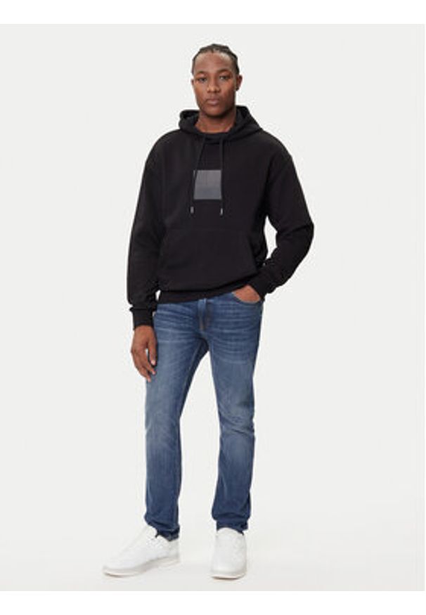 Hugo - HUGO Bluza Duspliter 50542787 Czarny Relaxed Fit. Kolor: czarny. Materiał: bawełna