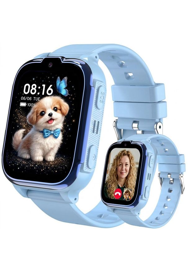 Smartwatch Rubicon Smartwatch dziecięcy niebieski Lokalizator Kamera Video Rozmowy SOS SIM. Rodzaj zegarka: smartwatch. Kolor: niebieski