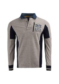 MEN'S HEALTH - Męska koszulka rugby Colorblocking Heavy Jersey, M. Kolor: niebieski, wielokolorowy. Materiał: bawełna. Wzór: kolorowy #1