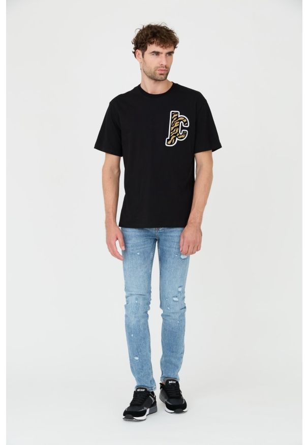 Just Cavalli - JUST CAVALLI T-shirt czarny R Patch Jc. Kolor: czarny