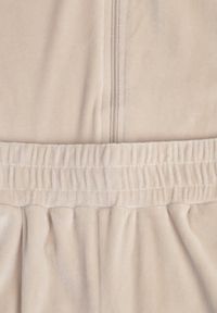 Born2be - Jasnobeżowy Komplet Dresowy z Welurowej Dzianiny z Bluzą i Spodniami Ariliv. Kolor: beżowy. Materiał: welur, dresówka, dzianina #5