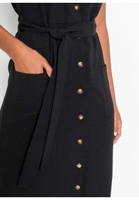 bonprix - Sukienka koszulowa. Kolor: czarny. Typ sukienki: koszulowe #2