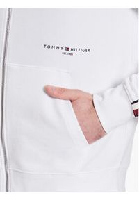 TOMMY HILFIGER - Tommy Hilfiger Bluza Global Stripe Tape MW0MW30020 Biały Regular Fit. Kolor: biały. Materiał: bawełna #4