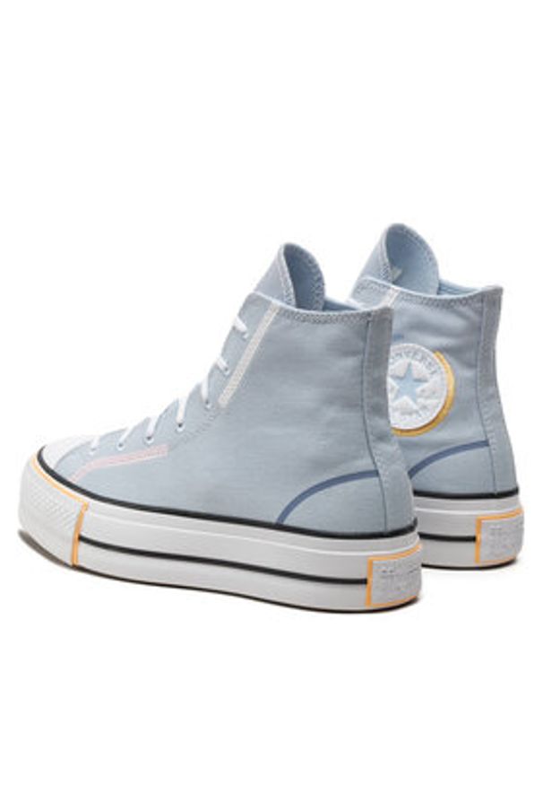 Converse Trampki Chuck Taylor All Star Lift Platform Color Pop Hi A07596C Niebieski. Kolor: niebieski. Materiał: materiał. Obcas: na platformie