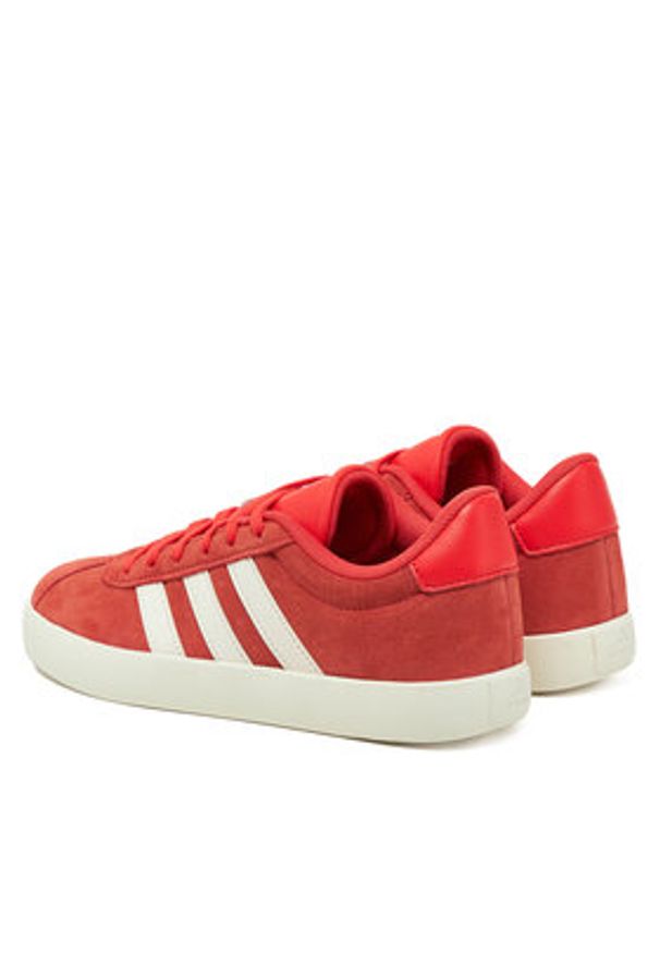 Adidas - adidas Sneakersy VL Court 3.0 JH8724 Czerwony. Kolor: czerwony. Materiał: zamsz, skóra