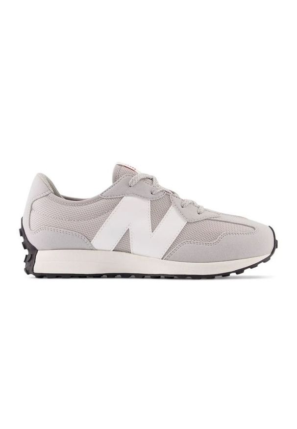 Buty New Balance Jr GS327CGW szare. Okazja: na co dzień. Kolor: szary. Materiał: syntetyk, materiał, guma, zamsz, skóra. Szerokość cholewki: normalna