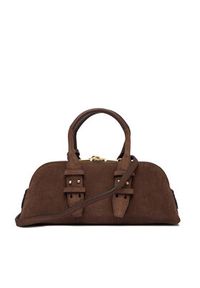 Pinko - PINKO Torebka Bowling Bag Baguette AI 25-26 PLTT 105334 A2JH Brązowy. Kolor: brązowy. Materiał: skórzane, zamszowe #5