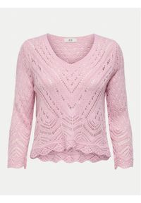 JDY Sweter New Sun 15212788 Różowy Regular Fit. Kolor: różowy. Materiał: syntetyk