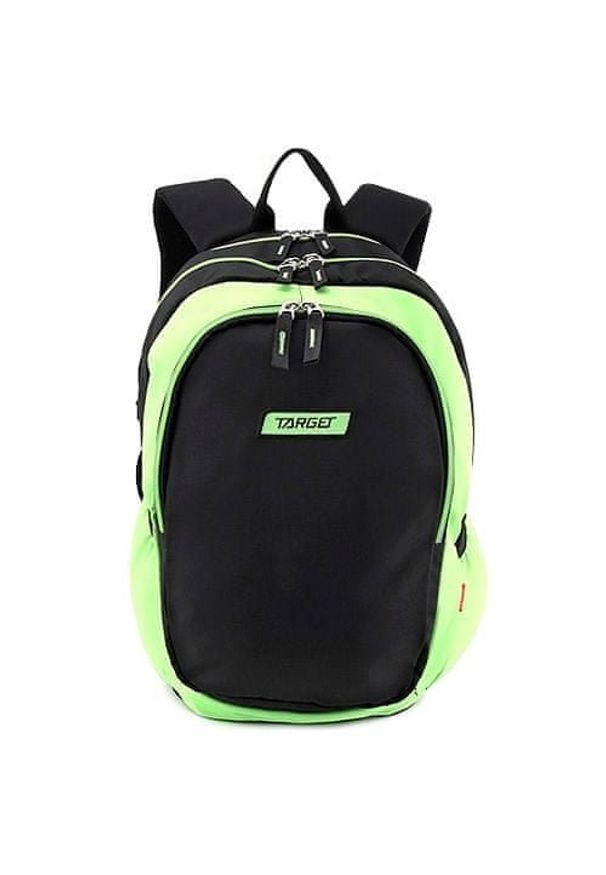 Target Plecak docelowy dla studentów, Zielony czarny. Kolor: czarny, wielokolorowy, zielony. Styl: młodzieżowy