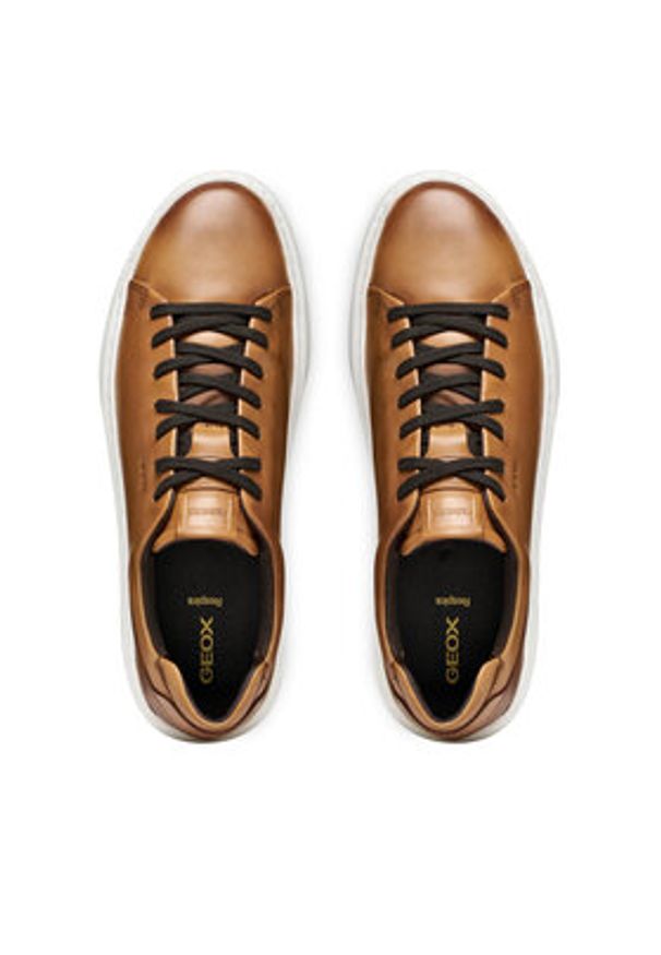 Geox Sneakersy U Deiven U655WA 00043 C6002 Brązowy. Kolor: brązowy. Materiał: skóra