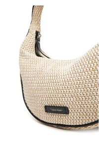 Calvin Klein Torebka Pinched Raffia Medium Shoulder B LV04F3079G Beżowy. Kolor: beżowy #3