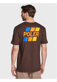 Poler T-Shirt Trd 223APM2001 Brązowy Classic Fit. Kolor: brązowy. Materiał: bawełna #4