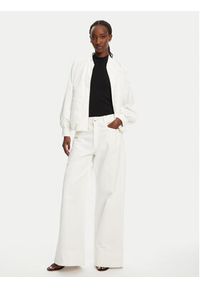 ACCESS FASHION Kurtka bomber 53-1039-886 Biały Regular Fit. Kolor: biały. Materiał: bawełna