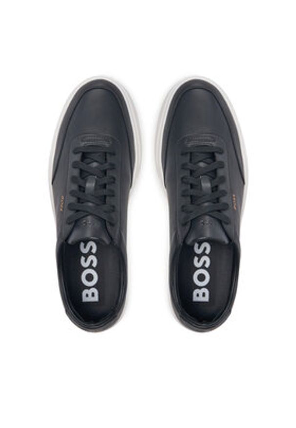 BOSS - Boss Sneakersy Kieran 50536504 Czarny. Kolor: czarny. Materiał: skóra
